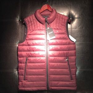 DKNY Oxblood Packable Puffy Vest